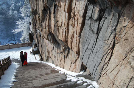 Scenery at Jiuhua Mountain in Anhui Provinceのeditorial素材