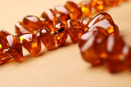 Amber necklaceの写真素材