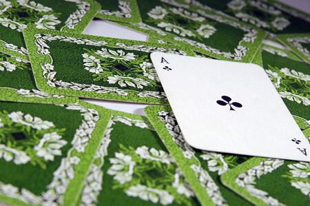deck of cards with ace のeditorial素材