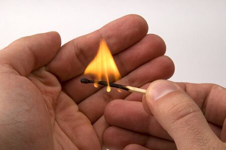 burning matchの写真素材