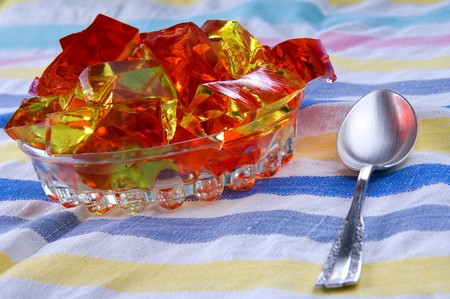 Jello cubesの写真素材