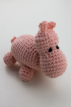 yarn swine in shadowの写真素材