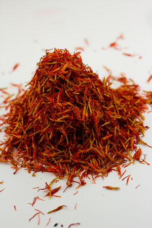 saffron on white backgroundの写真素材