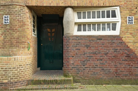 Amsterdam, Netherlands - 25 October, 2015: residential entrance on the Pieter Lodewijk Takstraatのeditorial素材