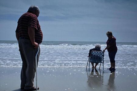 Myrtle Beach, SC USA, March 2008: Older generation of Americans to open season on the beachのeditorial素材