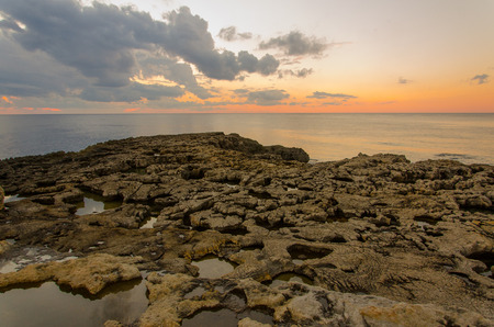 Shore near Azure Window, Gozo, Maltaの写真素材