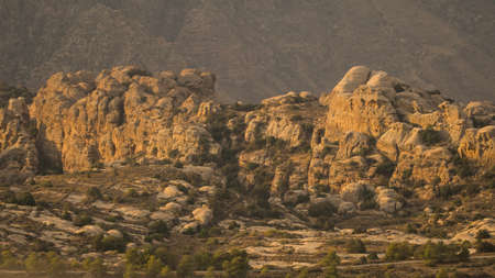 Wadi Dana National Park, Dana Reserve typical landscape. Jordan