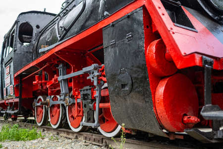 Viseu de Sus, Maramures, Romania - June 13, 2022: Steam train Mocanita.のeditorial素材