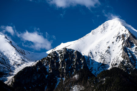 Close-up of the highest summits of the Belianske Tatras, Slovakia.の写真素材