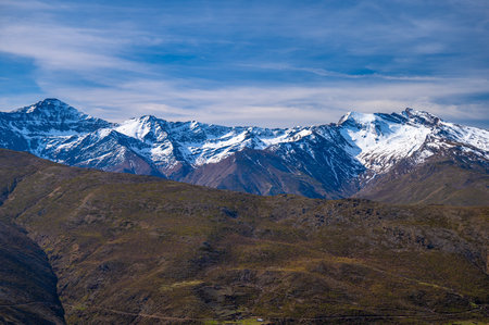 Landscape of the Sierra Nevada mountain range, Spain.の写真素材