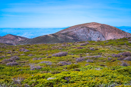Landscape of the Sierra Nevada mountain range, Spain.の写真素材
