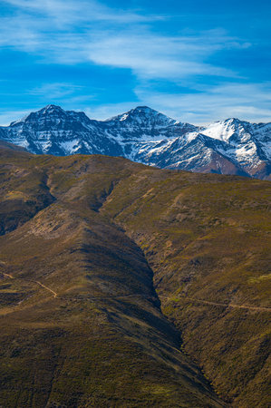 The Mount Mulhacen, the highest peak of the Sierra Nevada mountain range, Spain.の写真素材