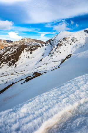 The Mount Mulhacen, the highest peak of the Sierra Nevada mountain range, Spain.の写真素材