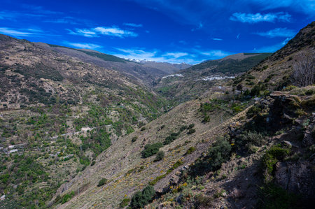 Landscape of the Sierra Nevada mountain range, Spain.の写真素材