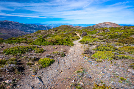 Landscape of the Sierra Nevada mountain range, Spain.の写真素材