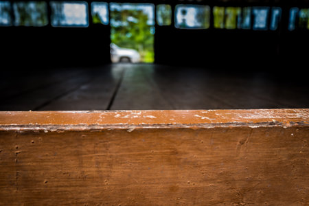 Wood floor at asia houseの写真素材