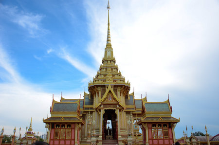 Royal funeral pyre for princess Bejaratana Rajasudaの写真素材