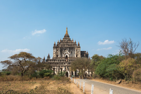 Thatbyinnyu temple The highest temple in Bagan, Myanmarの写真素材