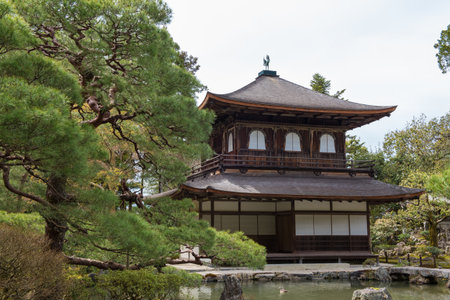 Ginkakuji temple in Kyoto, Japanのeditorial素材