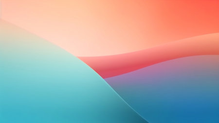 Orange and blue wavy gradient color background, creativity and digital concept minimal modern abstract background. Generative AIの素材