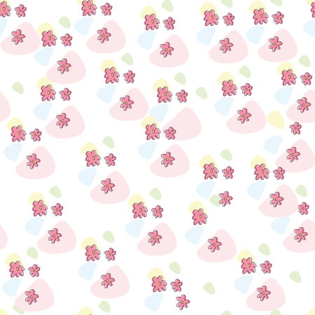 Seamless pattern with flowers.のイラスト素材