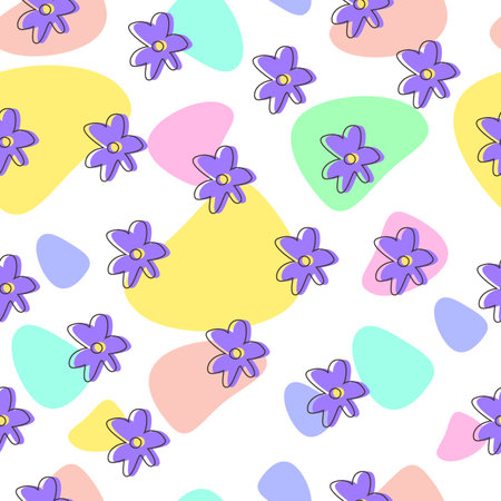 Seamless pattern with flowers. eps 8.のイラスト素材