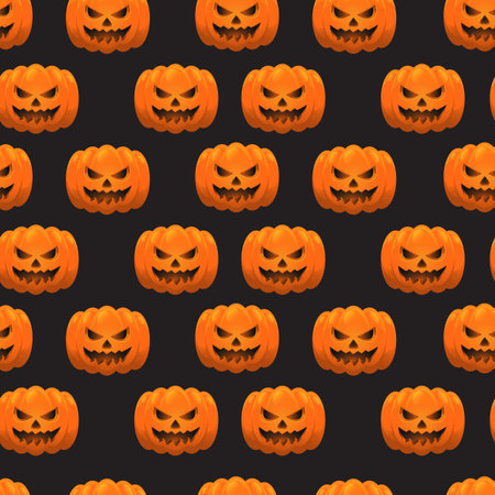 Halloween pumpkins pattern. Eps 10.のイラスト素材