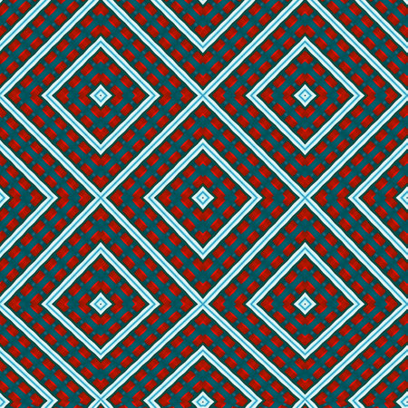 Seamless pattern with symmetric geometric ornament. 3d rendering, 3d illustration.の写真素材
