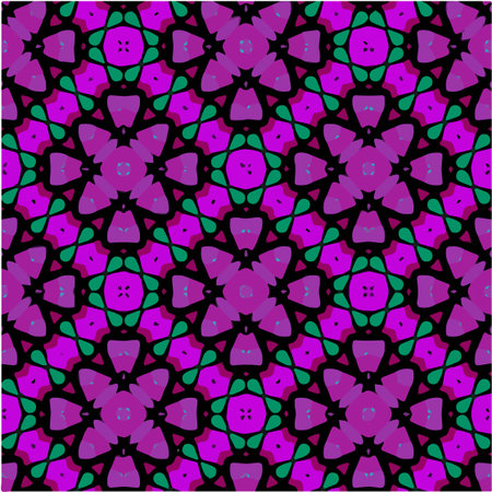 Geometric vector pattern with triangular elements. Seamless abstract ornament for wallpapers and backgrounds. Black and white colors.のイラスト素材