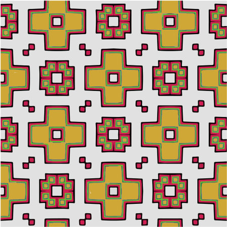 Geometric vector pattern with triangular elements. Seamless abstract ornament for wallpapers and...