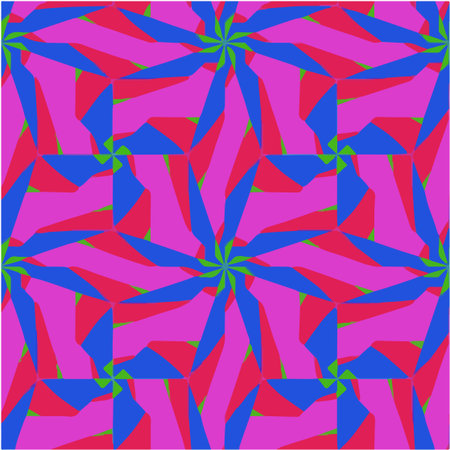 Geometric vector pattern with triangular elements. Seamless abstract ornament for wallpapers and backgrounds.のイラスト素材