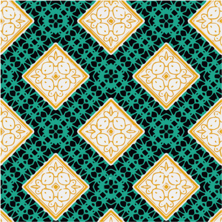 Geometric vector pattern with triangular elements. Seamless abstract ornament for wallpapers and backgrounds.のイラスト素材