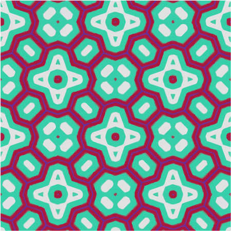 Geometric vector pattern with triangular elements. Seamless abstract ornament for wallpapers and backgrounds.のイラスト素材
