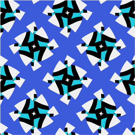 Geometric vector pattern with triangular elements. Seamless abstract ornament for wallpapers and backgrounds.のイラスト素材