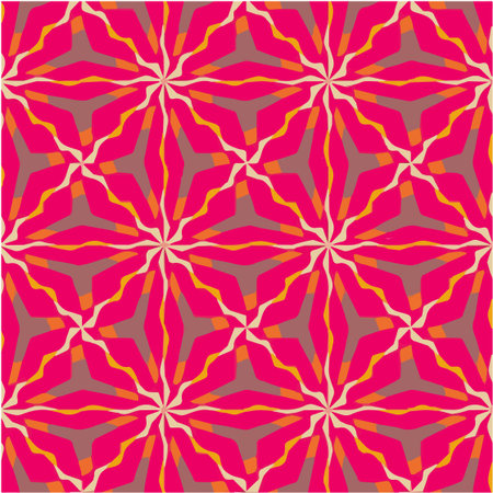 Geometric vector pattern with triangular elements. Seamless abstract ornament for wallpapers and backgrounds.のイラスト素材