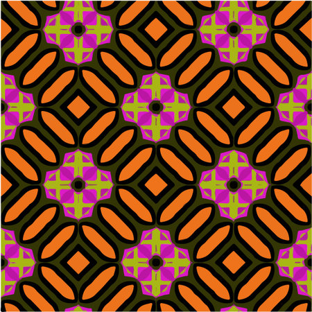 Geometric vector pattern with triangular elements. Seamless abstract ornament for wallpapers and backgrounds.のイラスト素材