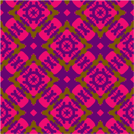 Geometric vector pattern with triangular elements. Seamless abstract ornament for wallpapers and backgrounds.のイラスト素材