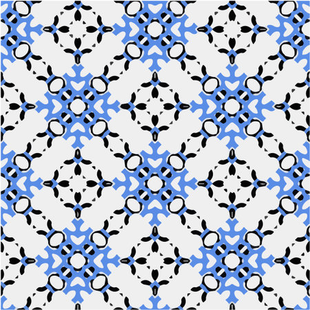 Geometric vector pattern with triangular elements. Seamless abstract ornament for wallpapers and backgrounds.のイラスト素材