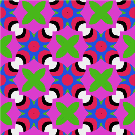 Geometric vector pattern with triangular elements. Seamless abstract ornament for wallpapers and backgrounds.のイラスト素材