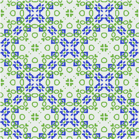 Geometric vector pattern with triangular elements. Seamless abstract ornament for wallpapers and backgrounds.のイラスト素材