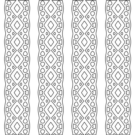 Geometric vector pattern with triangular elements. Seamless abstract ornament for wallpapers and backgrounds. Black and white colors.のイラスト素材