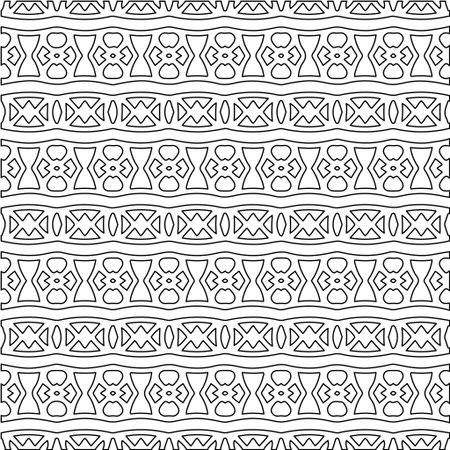 Geometric vector pattern with triangular elements. Seamless abstract ornament for wallpapers and backgrounds. Black and white colors.のイラスト素材