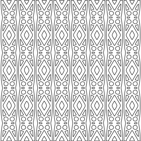 Geometric vector pattern with triangular elements. Seamless abstract ornament for wallpapers and backgrounds. Black and white colors.のイラスト素材