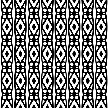 Geometric vector pattern with triangular elements. Seamless abstract ornament for wallpapers and backgrounds. Black and white colors.のイラスト素材