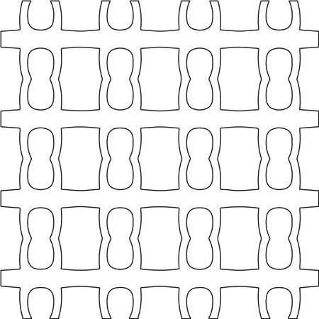 Geometric vector pattern with triangular elements. Seamless abstract ornament for wallpapers and backgrounds. Black and white colors.のイラスト素材