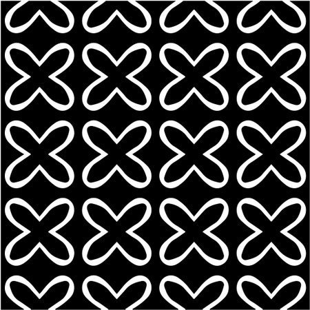 Geometric vector pattern with triangular elements. Seamless abstract ornament for wallpapers and backgrounds. Black and white colors.のイラスト素材