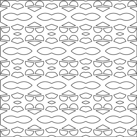 Geometric vector pattern with triangular elements. Seamless abstract ornament for wallpapers and backgrounds. Black and white colors.のイラスト素材