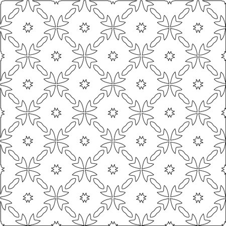 Geometric vector pattern with triangular elements. Seamless abstract ornament for wallpapers and backgrounds. Black and white colors.のイラスト素材