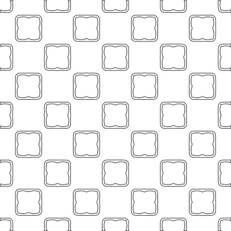 Geometric vector pattern with triangular elements. Seamless abstract ornament for wallpapers and backgrounds. Black and white colors.のイラスト素材