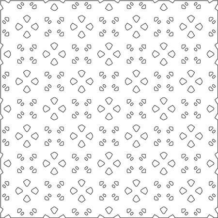 Geometric vector pattern with triangular elements. Seamless abstract ornament for wallpapers and backgrounds. Black and white colors.のイラスト素材